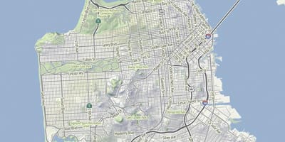 San Francisco haritası arazi