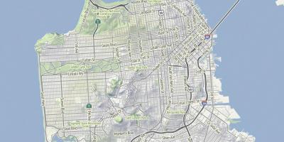 San Francisco haritası arazi