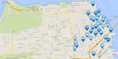 San Francisco bisiklet paylaşım haritası 