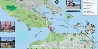 San Francisco Bisiklet Turu haritası 
