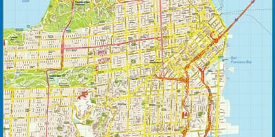 San Francisco duvar haritası 