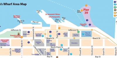 San Francisco haritası pier 39 bölge