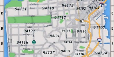 San Francisco posta kodu göster