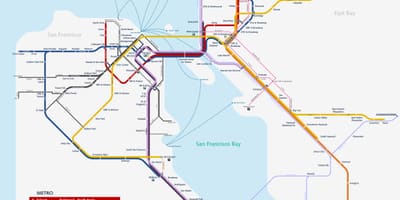 San Francisco metro sistemi haritası