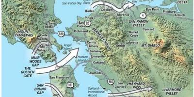 San Francisco haritası mikroiklim