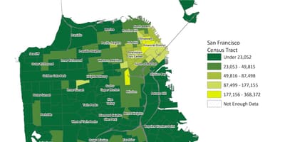San Francisco nüfus yoğunluğu haritası 