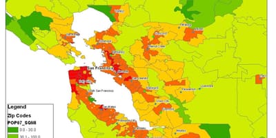 San Francisco nüfusu haritası 