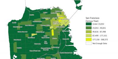 San Francisco nüfus yoğunluğu haritası 