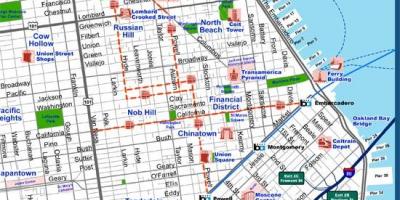 San Francisco şehir sokak haritası 