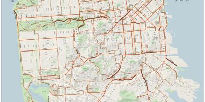 San Francisco bisiklet harita