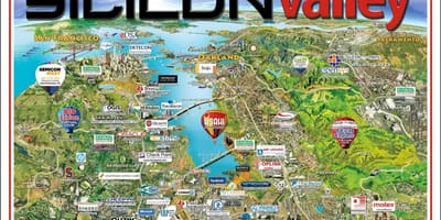 Silikon Vadisi bölge haritası