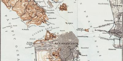 Vintage San Francisco haritası 
